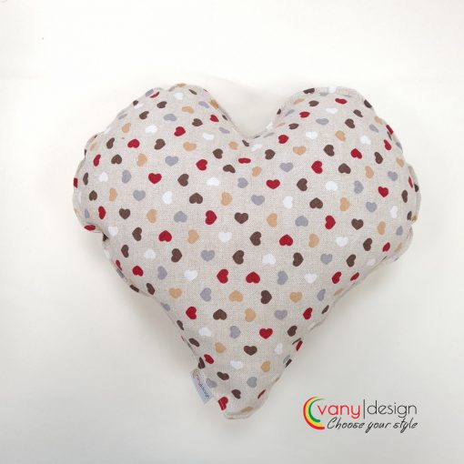 Декоративна възглавница - Сърце - десен: ситни сърца - Vany Design