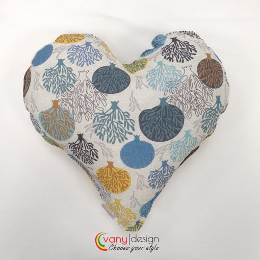 Декоративна възглавница  Сърце - десен: разноцветни дръвчета Vany Design
