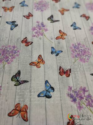 Кръгла покривка за маса - Пеперуди Vany Design