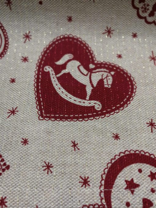 Покривка за маса - Коледна серия Червени Сърца - Vany Design