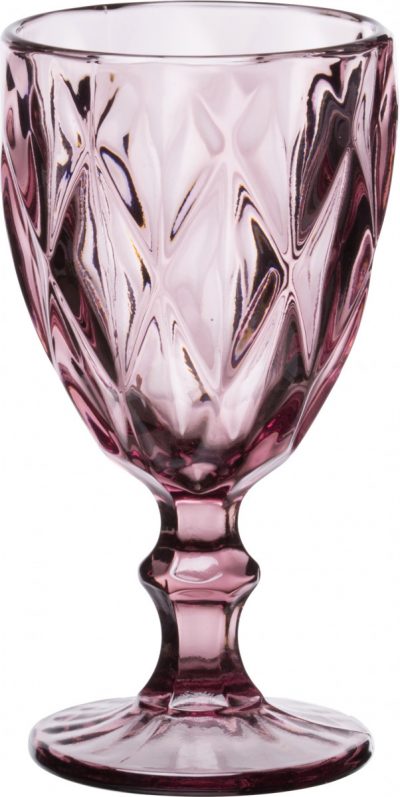 Комплект 6 чаши за вино на столче KARE Purple - 320 ml