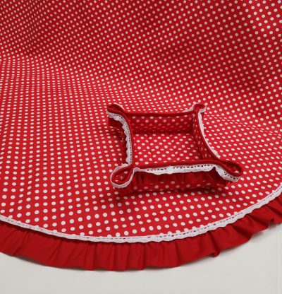 Кръгла покривка за маса с хидрофобирано покритие Ф 160, стил Shabby chic Vany Design