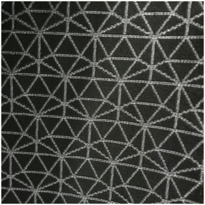 Луксозна покривка за маса - материя жакард - Черно със сребърно ламе