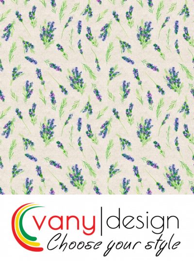 Кръгла покривка за маса Пролет - Малки лавандули -Vany Design