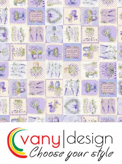 Правоъгълна покривка за маса Лавандули patchwork - Vany Design