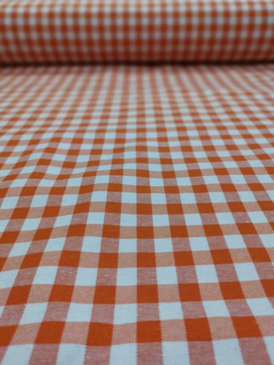 Правоъгълна покривка за маса - Оранжево каре - Vany Design