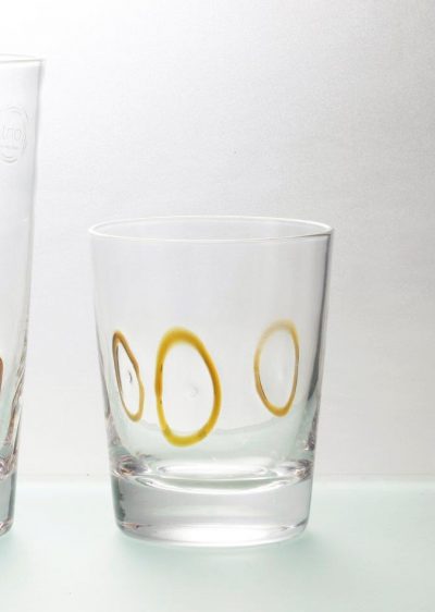 Комплект 6 чаши за уиски - 350 мл серия: Circles - amber