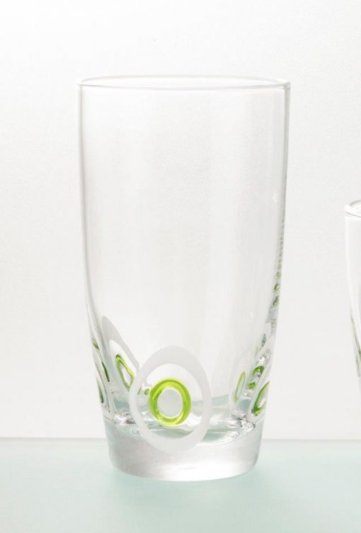 Комплект 6 чаши за вода  - 455 мл серия: Poua - Green