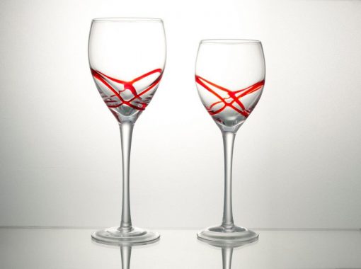 Комплект 6 чаши за вино със столче – 365 мл серия: X - tream Red