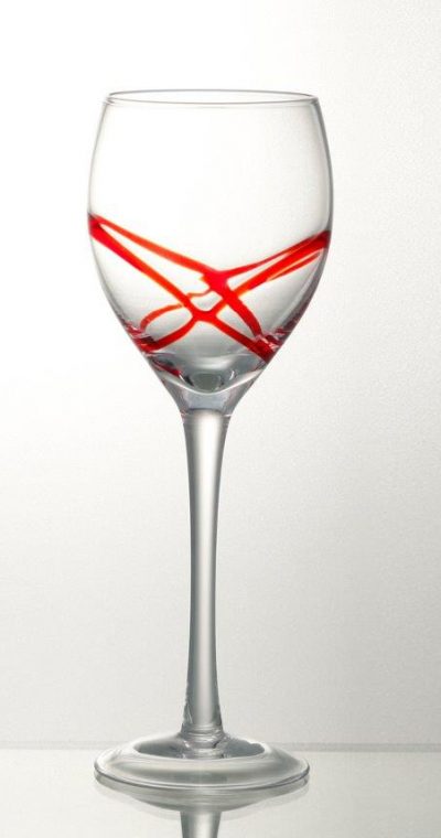 Комплект 6 чаши за вино със столче – 265 мл серия:  X - tream Red
