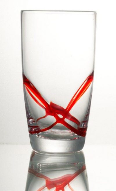 Комплект чаши за вода 6 бр   - 455 мл серия: X - tream Red