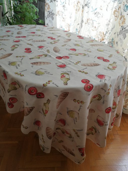 Правоъгълна покривка за маса Хляб и маслини от Италия Vany Design