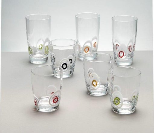 Комплект 6 чаши за вода  - 455 мл серия: Poua - Green